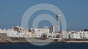 Panoramic view of CÃ¡diz with Tavira II tower , Cadiz, Andalucia, Spain