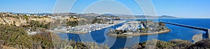 Panoramic view of Dana Point Harbor, Southern California photo