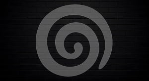 Dark Black Brick Wall Texture Background