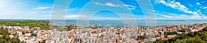 Panoramic View of day of Sant Carles de la Rapita and the Mediterranean Sea by day. photo