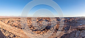 Panoramic view of Death Valley at Sunset - Atacama Desert, Chile