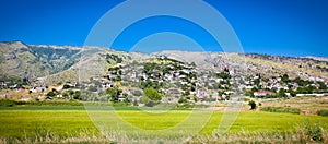 Panoramic view of Dervican village , Albania.
