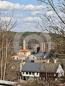 Panoramic view of the developing area of Vilnius.