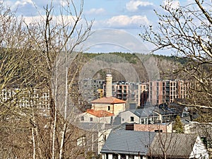 Panoramic view of the developing neighbourhood of Vilnius.