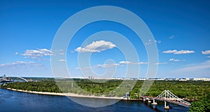 Panoramic view of the Dnipro River.