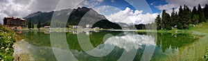 Panoramic view of the Dolomites peaks