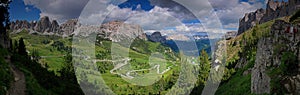 Panoramic view of the Dolomites peaks