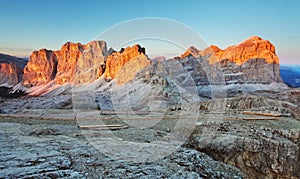 Panoramic view of Dolomiti Mountains