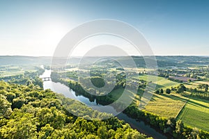 View of Dordogne valley in France photo