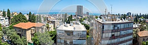 Panoramic view of the downtown, the port from Hadar HaCarmel