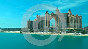 Panoramic view of Dubai from Palm Island, UAE