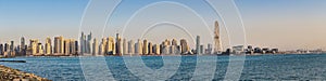 Panoramic View Of Dubai Skyline & Arabian Gulf