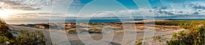 Panoramic view of dunes and Baltic Sea