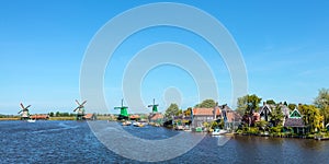 Panoramic view of the Dutch Zaanse Schans