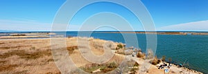 Panoramic view of the Ebro river mouth