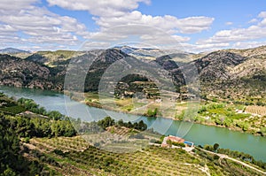 Panoramic view of the Ebro River, Spain