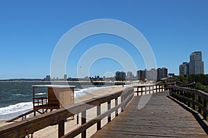 Panoramic view from the edge of Mansa beach