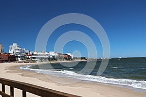 Panoramic view from the edge of Mansa beach