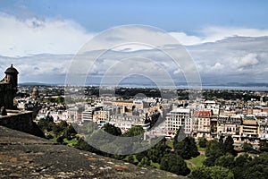 A panoramic view of Edinburgh