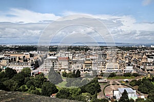 A panoramic view of Edinburgh