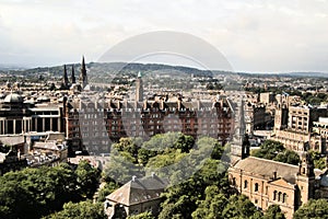 A panoramic view of Edinburgh