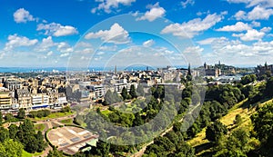 Panoramic view of Edinburgh, Scotland