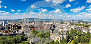 Panoramic view of Edinburgh, Scotland