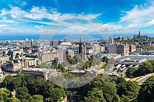 Panoramic view of Edinburgh, Scotland