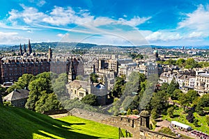 Panoramic view of Edinburgh, Scotland