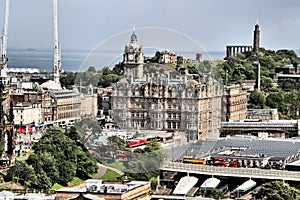 A panoramic view of Edinburgh