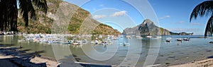 Panoramic view of El Nido bay. Palawan. Philippines