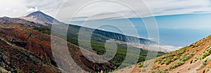 Panoramic view of El Teide and La Orotava valley, Tenerife