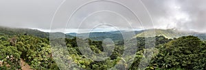 Panoramic view of the El Yunque rainforest