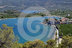 Panoramic view of Epidavros Epidaurus in the Saronic gulf