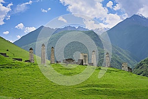 Panoramic view of the Erzi tower complex