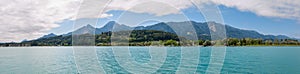 Panoramic view of Faaker See with Karawanks Alps, Austria photo