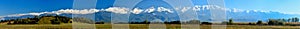 Panoramic view of Fagarasi mountains snow capped