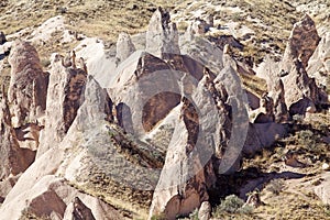 Panoramic view of the Fairy Chimneys in Goreme, Turkey