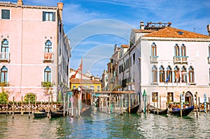 Panoramic view of famous Grand Canal in Venice, Italy