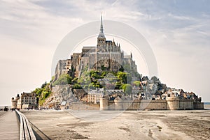 Panoramic view of famous Le Mont Saint Michel