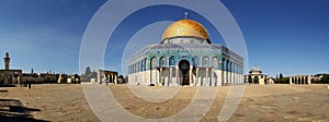 Panoramic view of famous mosque in Jerusalem. photo