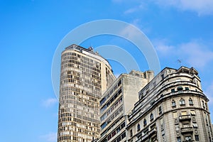 Panoramic view of the famous skyscraper Italia Building, in Sao