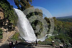 Panoramic view of the famous waterfalls in Edessa