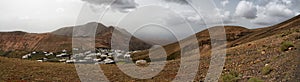 Panoramic view Femes village Lanzarote landscape photo
