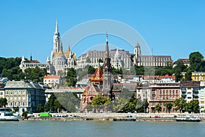 Panoramic view of Fishermen's bastion in Budapest