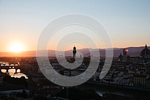 Panoramic view of Florence city from Piazzale Michelangelo