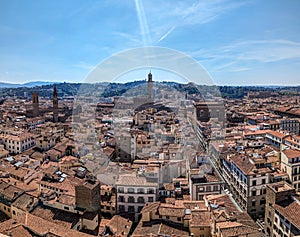 Panoramic view of Florence and the Palazzo Vecchio