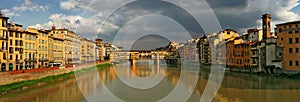 Panoramic view on Florence at sunset.