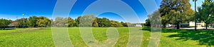 Panoramic view of Forsyth Park on a sunny day, Savannah, GA - USA - Panoramic view