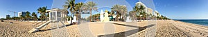 Panoramic view of Fort Lauderdale beach promenade, Florida